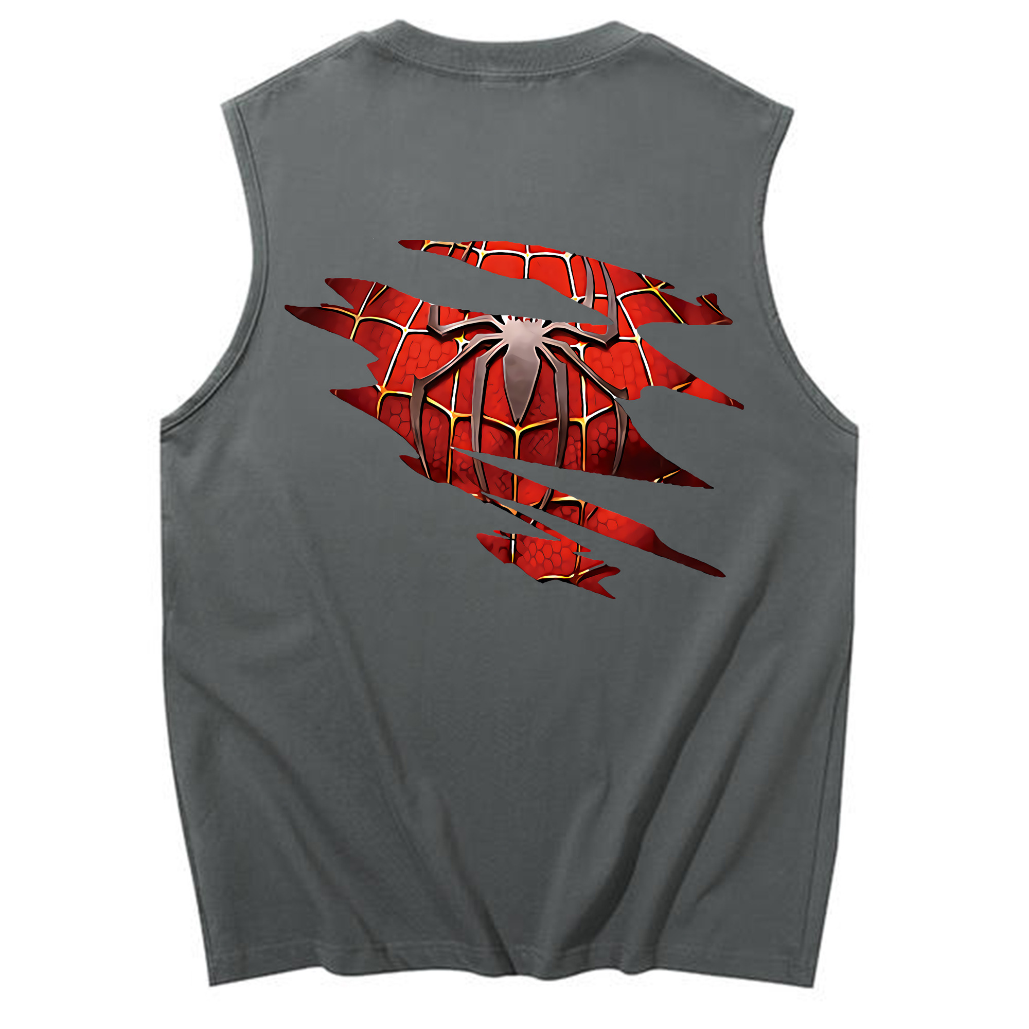 （画像用） Spider Man スパイダーマン コットン100％タンクトップ（背面プリント）